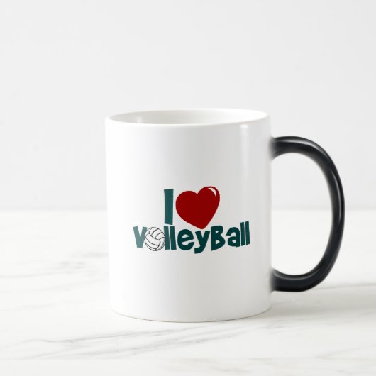 I Love Volleyball Magische Mok (Rechts)