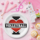 I Love Volleyball Papieren Bordje (Feest)