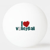 I Love Volleyball Pingpongbal (Voorkant)