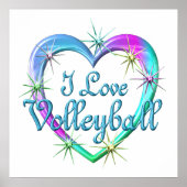 I Love Volleyball Poster (Voorkant)