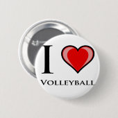 I Love Volleyball Ronde Button 5,7 Cm (Voorkant /achterkant)
