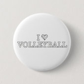 I Love Volleyball Ronde Button 5,7 Cm (Voorkant)