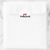 I Love Volleyball Ronde Sticker (Tas)