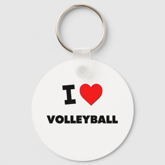 I Love Volleyball Sleutelhanger (Voorkant)