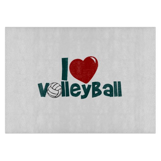 I Love Volleyball Snijplank (Voorkant)