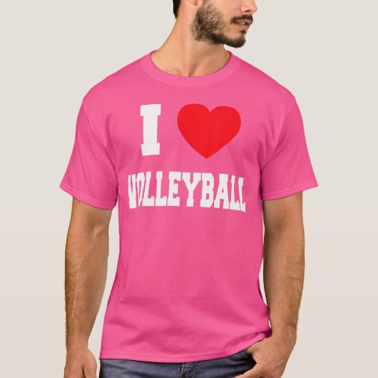 I Love Volleyball T-shirt (Voorkant)