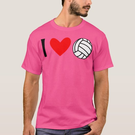 I Love Volleyball T-shirt (Voorkant)