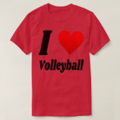 I love Volleyball T T-shirt (Design voorkant)