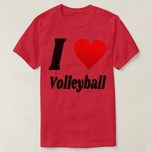 I love Volleyball T T-shirt (Design voorkant)