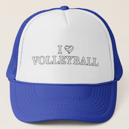 I Love Volleyball Trucker Pet (Voorkant)