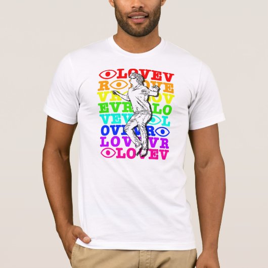 I Love VR Rainbow T-Shirt (Voorkant)