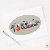 I Love Vultures (Africa) Ovale Sticker (Envelop)