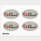 I Love Vultures (Africa) Ovale Sticker (Vel)