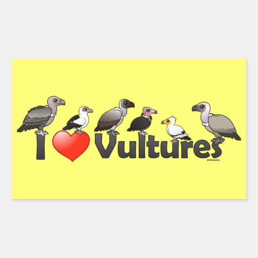 I Love Vultures (Africa) Rechthoekige Sticker (Voorkant)