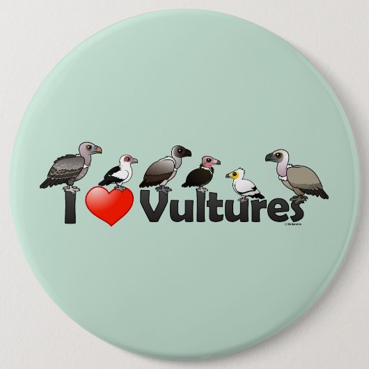 I Love Vultures (Africa) Ronde Button 6,0 Cm (Voorkant)