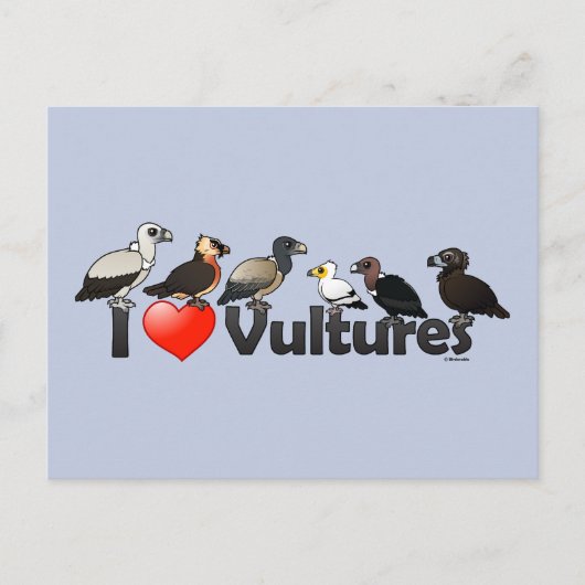 I Love Vultures (Eurasia) Briefkaart (Voorkant)
