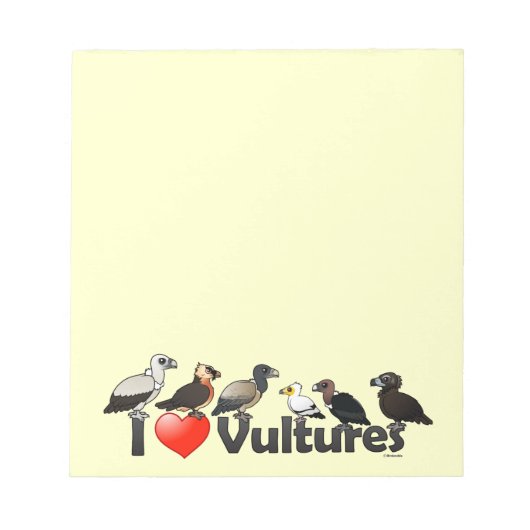 I Love Vultures (Eurasia) Notitieblok (Voorkant)