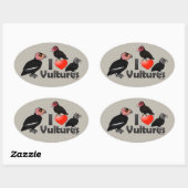 I Love Vultures (North America) Ovale Sticker (Vel)
