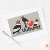 I Love Vultures (South America) Rechthoekige Sticker (Envelop)