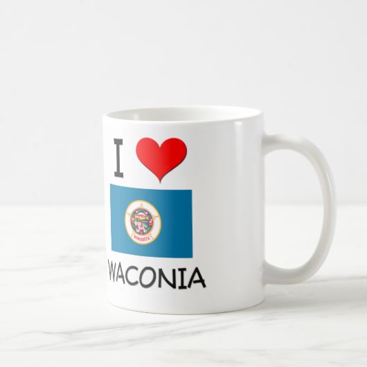 I Love Waconia Minnesota Koffiemok (Rechts)