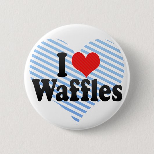 I Love Waffles Ronde Button 5,7 Cm (Voorkant)