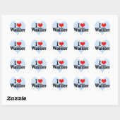 I Love Waffles Ronde Sticker (Vel)