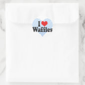 I Love Waffles Ronde Sticker (Tas)
