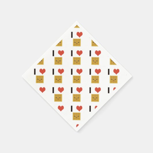 I Love Waffles Servet (Hoek)