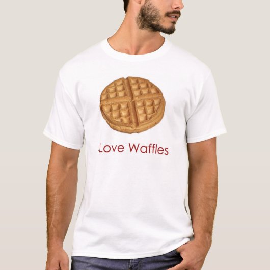 I Love Waffles T-shirt (Voorkant)