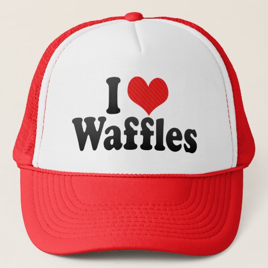 I Love Waffles Trucker Pet (Voorkant)