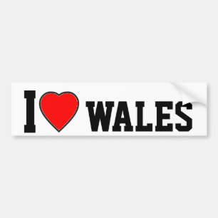 I Love Wales Bumpersticker