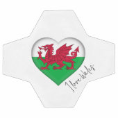 I Love Wales Flag Colors Heart Voetbal (Enkel)