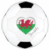 I Love Wales Flag Colors Heart Voetbal (Voorkant)