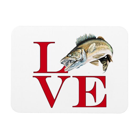 I Love Walleye Magneet (Horizontaal)