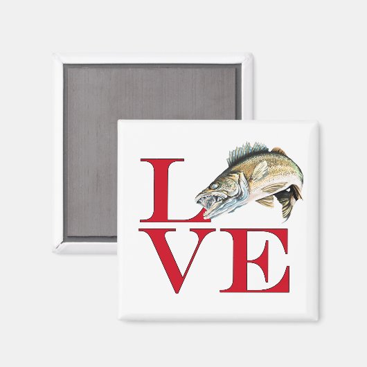 I Love Walleye Magneet (Voorkant / Achterkant)