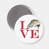 I Love Walleye Magneet (Voorkant / Achterkant)