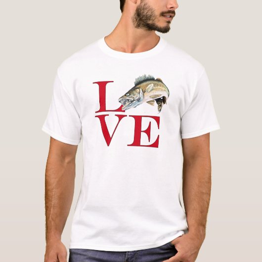 I Love Walleye T-shirt (Voorkant)