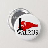 I Love Walrus Buttonnen Ronde Button 5,7 Cm (Voorkant /achterkant)