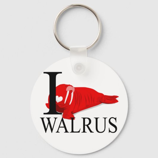 I Love Walrus Sleutelhangers (Voorkant)
