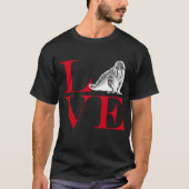 I Love Walruses - Donkerkleurig T-shirt (Voorkant)