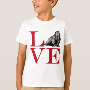 I Love Walruses - Light Colored T-shirt