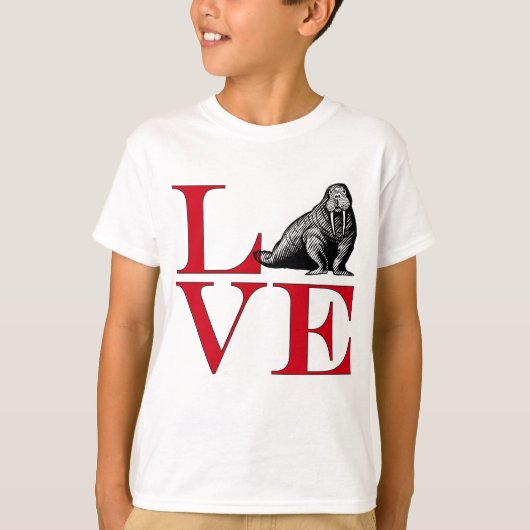 I Love Walruses - Light Colored T-shirt (Voorkant)