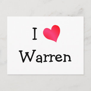 I Love Warren Briefkaart