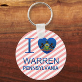 I Love Warren, PA Sleutelhanger (Voorkant)