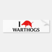 I Love Warthogs Bumpersticker (Voorkant)