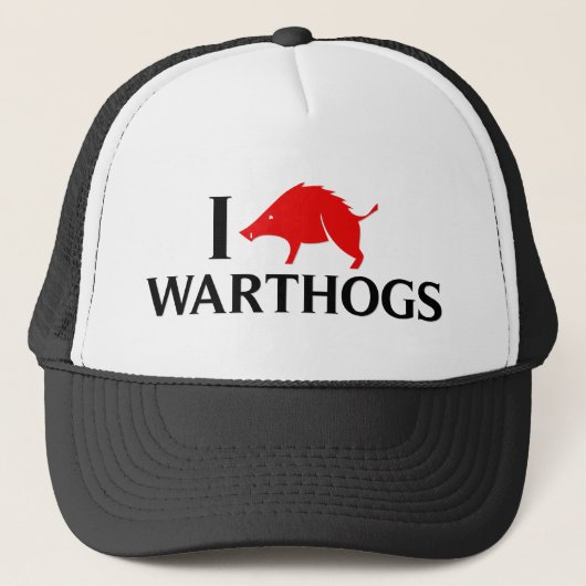 I Love Warthogs Trucker Pet (Voorkant)