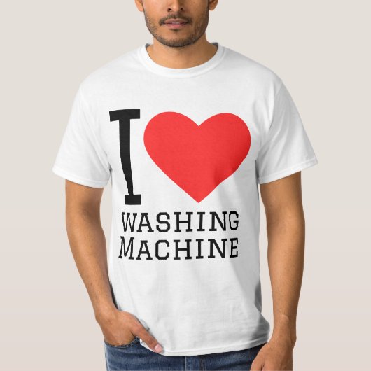 I love washing machine t-shirt (Voorkant)