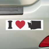 I Love Washington Bumpersticker (Op auto)