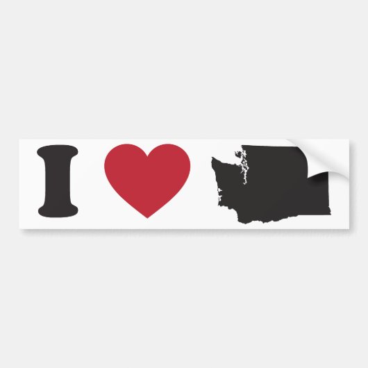 I Love Washington Bumpersticker (Voorkant)