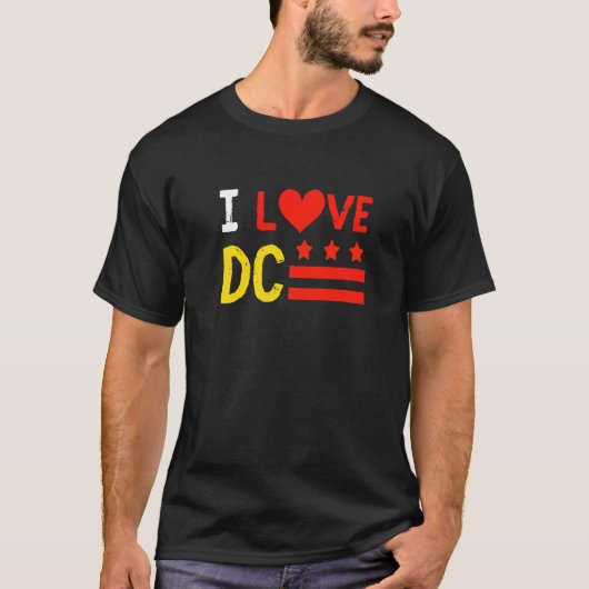 I Love Washington D C District of Columbia Native T-shirt (Voorkant)